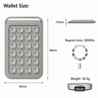 En Stock: Cartera MagSafe con Soporte Magnético N52, Soporte para Teléfono con Ventosa, Plegable en Forma de A para iPhone y Samsung