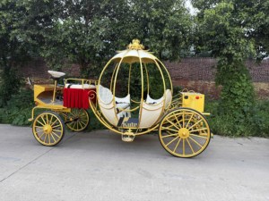 Offre Spéciale : Chariot Électrique Citrouille pour Mariage, Carrosse Doré Cendrillon pour Princesse, Voiture de Luxe pour Mariage et Visites Touristiques - Product Image 4