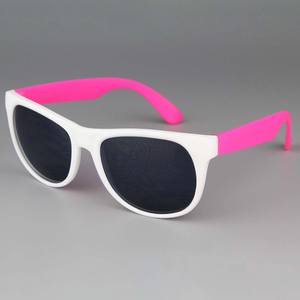 Lunettes de soleil unisexes pour enfants ALPSTREE FW6343, cadeau promotionnel, carrées, UV400, cadre mat bicolore néon, publicité OEM personnalisée - Product Image 3