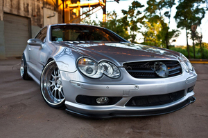 อุปกรณ์แต่งรถกันชนหน้าคางสปอยเลอร์แยกด้านข้างสำหรับ <span class=keywords><strong>Mercedes</strong></span> <span class=keywords><strong>Benz</strong></span> R230 <span class=keywords><strong>SL</strong></span> 2003-2005ชุดร่างกาย - Product Image 3