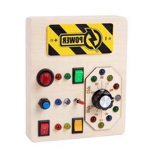Kit de modèle DIY de circuit imprimé à interrupteur à bande en bois pour expérience scientifique OKYN-G6597 - Product Image 1
