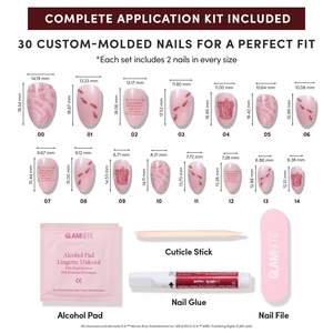 สำหรับเล็บปลอม X Glamnetic รุ่น Marauder's Map |   กราฟิกเปลี่ยนสีกึ่งโปร่งแสงแบบทึบแสง รูปทรงวงรีสั้น เคลือบเงา - Product Image 4