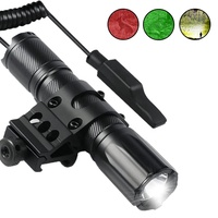 Guangqing senter taktis LED luar ruangan tahan air kuat senter Led penyelamatan memancing Mini mencari lampu merah hijau