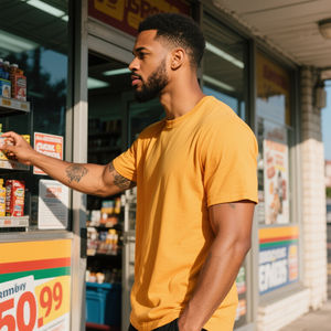 T-shirts d'été personnalisés pour hommes, streetwear de haute qualité, coupe ample, respirants, en coton pur tricoté, manches courtes - Product Image 2