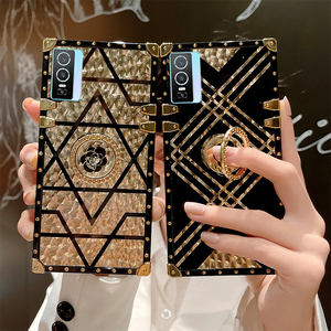 Funda trasera con soporte de anillo para Vivo Y76S, funda para móvil Vivo S15 Pro - Product Image 4