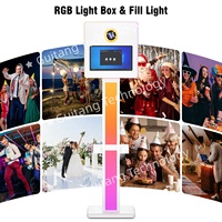 Photomaton vertical électrique avec écran, impression instantanée, compatible SLR, équipement de photographie à 360 degrés, métal, Wi-Fi activé