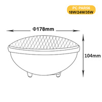 18W RGB LED Par56 Poolleuchte IP68 Wasserdicht PC Fernbedienung 178x108mm Unterwasser-Schwimmbadlampe Ersatz