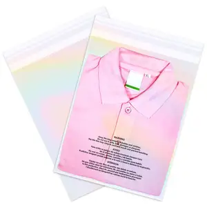 Kunden spezifische Polybags Self Seal Adhesive Resealable Holo graphic Cellophane Bags für kleine Unternehmen für Kleidungs verpackungen