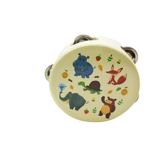 Tambourin en bois, tambour à main pour spectacle de danse, instrument de percussion Orff, outil d'apprentissage précoce - Product Image 1