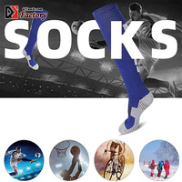 Chaussettes hautes de sport pour hommes et femmes, chaussettes athlétiques de compression pour hommes et femmes, entraînement de course, football, chaussettes épaisses pour garder la chaleur