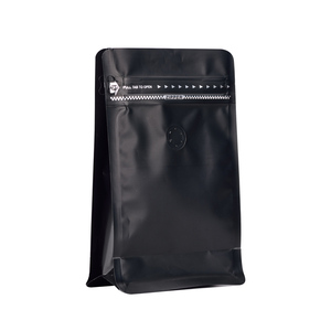 Bolsa Negra con Cierre, Laminada con BOPP, Resellable, de Grado Alimenticio, para Empacar Granos de Café - Product Image 1