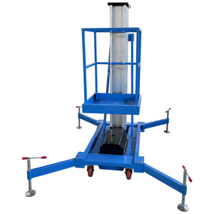 Taşınabilir hidrolik tek adam alüminyum hava çalışma platformu merdiven dikey direk kaldırma - Product Image 4