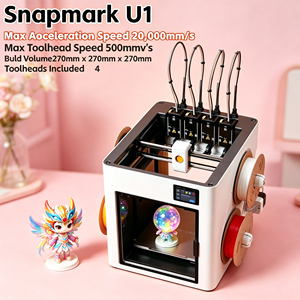 Stampante 3D Snapmaker U1, Velocità Massima 270x270x270mm, Versione Internazionale Sbloccata, Controllo WiFi da Telefono e <span class=keywords><strong>Computer</strong></span>, Vendita Calda OEM ODM - Product Image 1