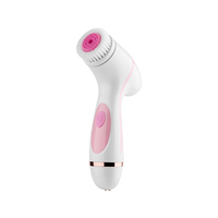 Brosse nettoyante électrique rotative en silicone à 3 têtes pour le visage, nettoyage ultrasonique en profondeur 3-en-1, massage de la peau