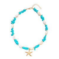 YEHHY – Colliers pendentifs géométriques tendance pour femmes, ras-de-cou en pierres irrégulières colorées, bijoux pour fêtes estivales à la plage