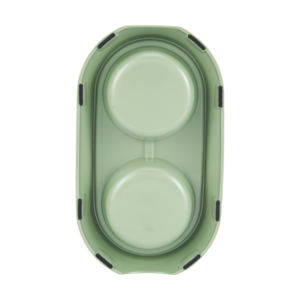 Comederos y Bebederos Dobles para Perros de Interior y Exterior, de Melamina, con Base Antideslizante de Resina y Acero Inoxidable, Vietnam - Product Image 5