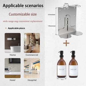 Soporte de Pared para Botella de Champú y Jabón, de Acero Inoxidable, Pulido Espejo, Fabricación Manual de Chapa Metálica - Product Image 4