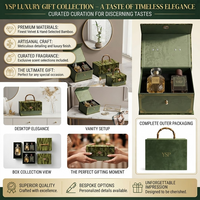 Boîte cadeau de luxe personnalisée en velours avec poignée en bambou et design gaufré pour l'emballage de parfums et de coffrets beauté