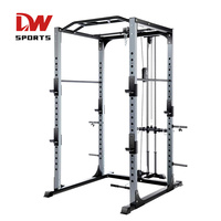 DW Sports PRK1007 Équipement de Gym Commercial : Power Rack, Squat Rack, Barre de Traction, Bench Press pour Entraînement de Force, Musculation à Domicile et Fitness