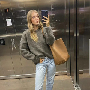 Sac fourre-tout et sac seau en cuir véritable pour femme, imperméable, grande capacité, sac à bandoulière - Product Image 4