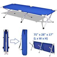 Lit de camp pliant portable léger et inclinable pour adulte, idéal pour la randonnée et le camping en extérieur (vente en gros)