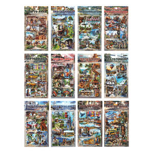 4 stickers per verpakking, Far Seas Voyages-serie, gestanste waterdichte stickers voor planners, waterdichte stickers voor kinderen - Product Image 5