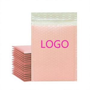 Sac à bulles en film co-extrudé 11x15+4CM, épais, écologique, biodégradable, pour cosmétiques, bijoux, CD, enveloppe personnalisée avec logo, rose nude - Product Image 1