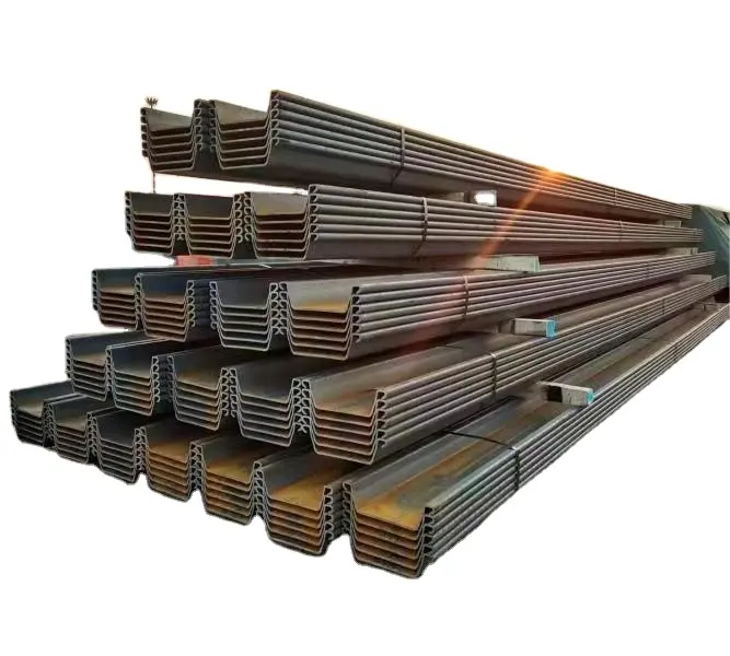 Suministro de productos de acero laminado en caliente S275 para la construcción Tipo U/Z Pila de chapa de acero