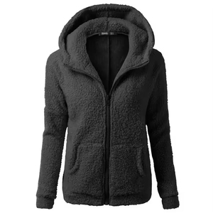Sudaderas con capucha <span class=keywords><strong>de</strong></span> lana con cremallera para <span class=keywords><strong>mujer</strong></span>, chaqueta Sherpa cálida <span class=keywords><strong>de</strong></span> invierno, Abrigo con capucha <span class=keywords><strong>de</strong></span> <span class=keywords><strong>felpa</strong></span> esponjosa y acogedora, <span class=keywords><strong>sudadera</strong></span> <span class=keywords><strong>de</strong></span> moda informal suave para exteriores - Product Image 5