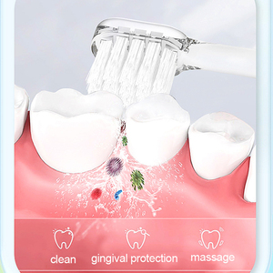Juego de cepillos de dientes eléctricos recargables LULA para niños Cepillo de dientes sónico suave con cerdas de silicona con diseño de dinosaurios - Product Image 2