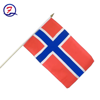 Tissu en polyester imprimé de haute qualité personnalisé 30x45cm campagne suisse petit bâton Mini drapeaux à main