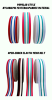 Sangle de canapé en polyester tissé jacquard élastique de 50mm bande de silicone CVC robuste personnalisée pour le sport replier sur 25mm de largeur