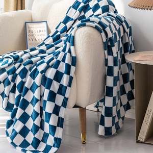 Nhãn Hiệu Riêng Cá Tính Kiểm Tra In Ấn 100% Polyester OEKO-TEX Lông Cừu Ném Thiết Kế Ấm Flannel Chăn - Product Image 3