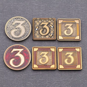 Moneda Circular de Vitral con Ángel de la Natividad, Relieve Ornamentado, Chapado en Bronce Antiguo Dorado, Eventos Cristianos de Navidad - Product Image 4