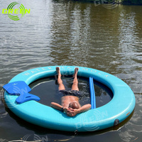 Ponton gonflable suspendu jet ski kayak matelas gonflable radeau rond quai d'eau bain de soleil piscine gonflable flotteur eau hamac