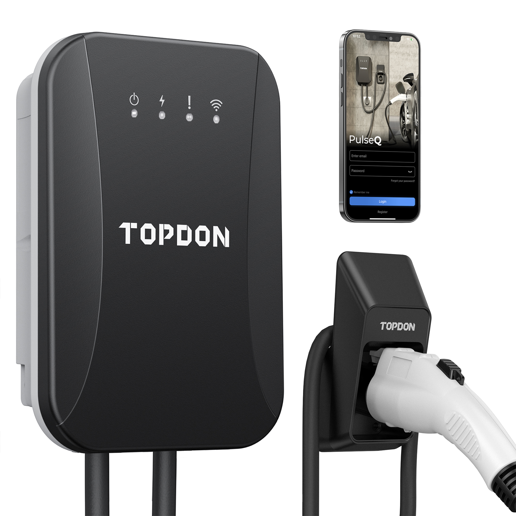 TOPDON PulseQ AC 7 кВт 11 кВт 22 кВт Быстрая зарядка EV Wallbox зарядное устройство 32A 16A 40A настенное автомобильное зарядное устройство