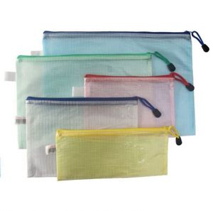 Pochette en filet A4, pochettes de rangement étanches avec fermeture éclair, sacs de classement pour l'école, jouets, puzzles - Product Image 1