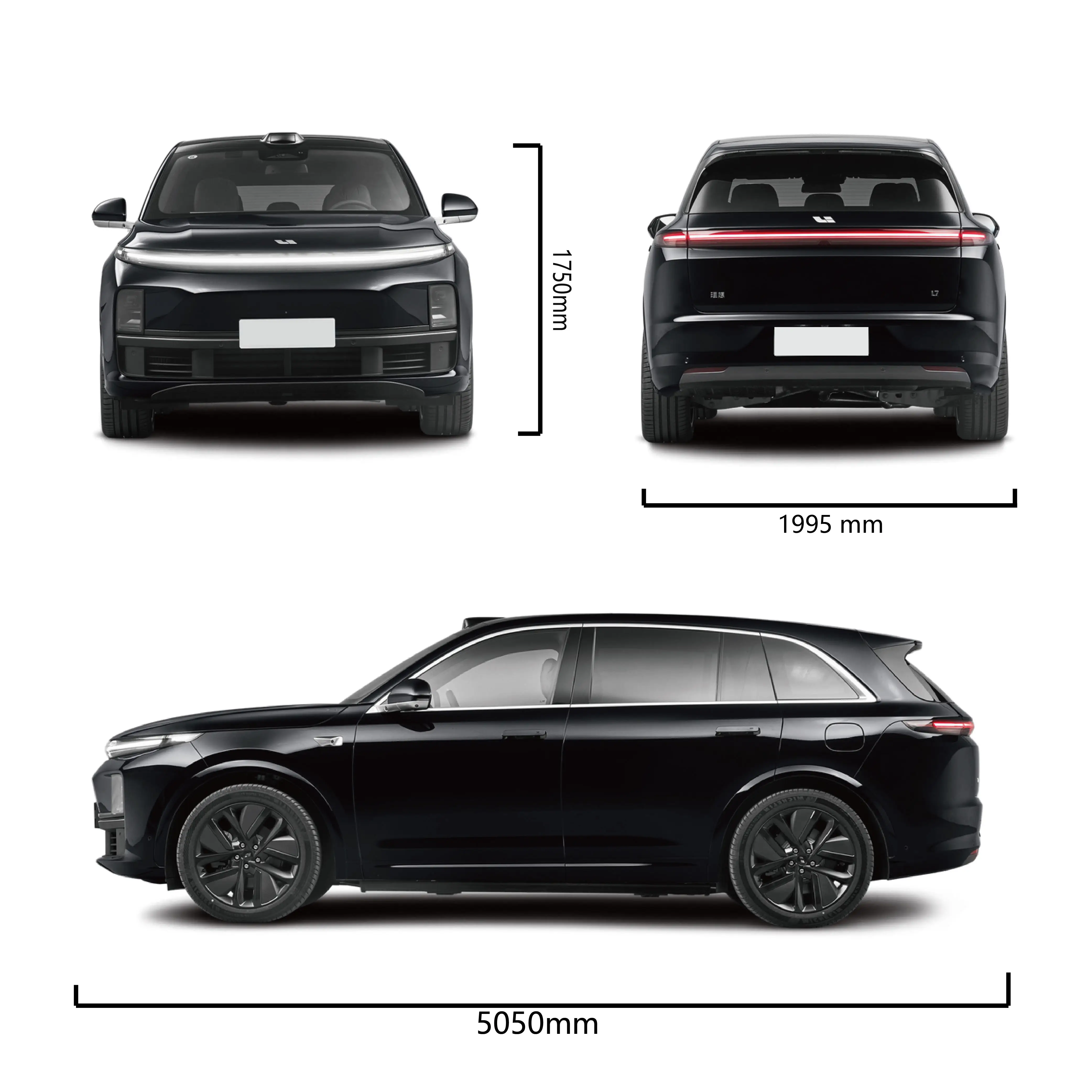 Mobil listrik jangkauan luas IDEAL L7 154 Dual motor 4wd Hybrid kendaraan energi baru Lixiang L7 Pro max air