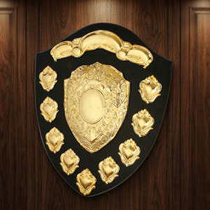 Trophée bouclier en laiton poli pour décoration nautique - Product Image 2