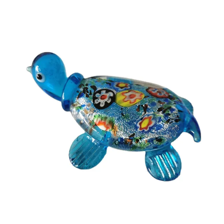 En verre de murano coloré tortue figurine comme cadeau créatif