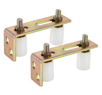 Double rouleaux en nylon Support de poteau en L réglable pour portes coulissantes roulantes 2-5/16 "Capacité maximale Pack Accessoires de fenêtre