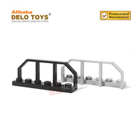 DELO TOYS ( 8 couleurs) blocs de construction en plastique en vrac plaque de briques ABS, 1*6 modifié 1x6 avec extrémité de wagon de train/clôture (NO.6583)