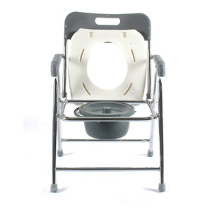 Chaise de toilette pliante Crystal Companion en acier au carbone avec siège et cuvette pour équipement de sécurité de salle de bain - Product Image 2