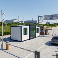 Cabine de Garde Mobile Robuste pour Portillon de Parc Industriel et Point de Contrôle de Sécurité – Conteneur Extensible