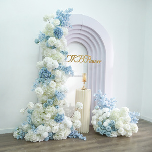 Usine personnalisée mariage événement fleur forme fond romantique soie artificielle rose beau fond de fleurs - Product Image 3