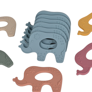 Venta al <span class=keywords><strong>por</strong></span> <span class=keywords><strong>mayor</strong></span> bebé recién nacido regalo BPA libre no tóxico infantil masticar animal anillo silicona elefante mordedor juguete sensorial bebé dentición anillo - Product Image 6