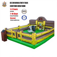 Machine de rodéo mécanique commerciale pour adultes avec commandes, taureau gonflable pour fêtes, location commerciale et événements sportifs