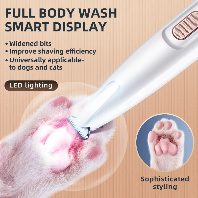 Cat Shaving Machine USB Pet Electric Scissors Belt Lamp Dog Foot