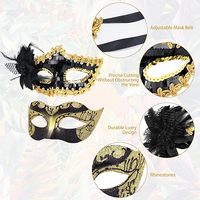 Ensemble de masques de mascarade pour couples, masque de costume de fête vénitien, masque de costume d'Halloween, masque de Mardi Gras pour couples, costume de cosplay, mascarade