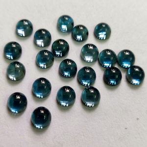 NATURAL London Blue Topaz เหลี่ยมเพชรพลอยคริสตัลที่น่าตื่นตาตื่นใจรอบผสมรูปร่างหลวมสำหรับทำเครื่องประดับตัดเหลี่ยมเพชรพลอย - Product Image 1
